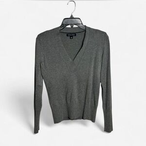 Banana Republic Charcoal V-Neck Sweater